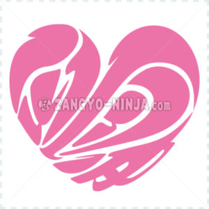 Heart shaped Love in Kanji - Zangyo-Ninja