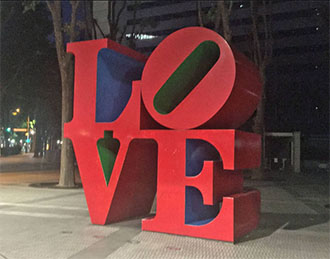 Robert Indiana Sculpture: LOVE