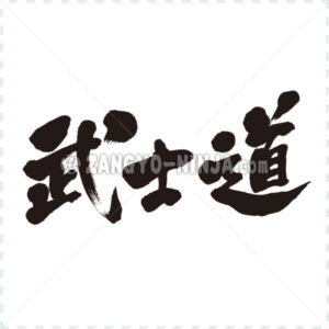 Samurai spirit Bushido in Kanji wrote by horizontally - Zangyo-Ninja