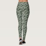 arabesque pattern traditional japanese desgin leggings
