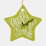 star-shaped Happy Birthday to anyone in English