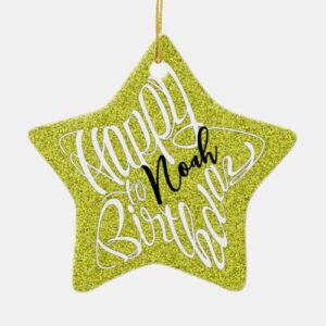 star-shaped Happy Birthday to Noah in English