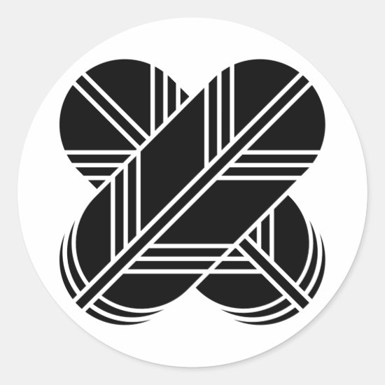 Crossed hawk feathers as Japanese Family crests Sticker