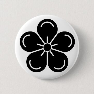 decorated plum flower Family crests buttons