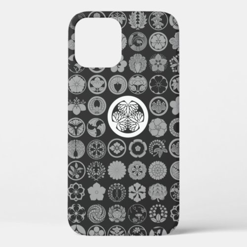 family_crests_flowers_and_plants_black_case_mate_iphone_case family crests flowers and plants black iphone case