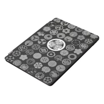 family crests flowers and plants black ipad case