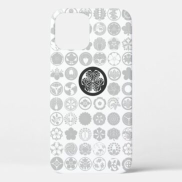 family crests flowers and plants white iphone case