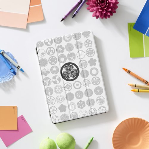family_crests_flowers_and_plants_white_ipad_pro_cover family crests flowers and plants white case for iPad