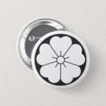 Family Crests Cherry blossoms Flowers Pin buttons