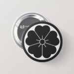 Family Crests Cherry blossoms Flower Buttons