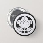 [Family Crests] Camellia Flowers Pin Button