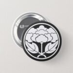 [Family Crests] Peony Flowers Buttons