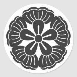 five Kudzu flowers for family crests sticker