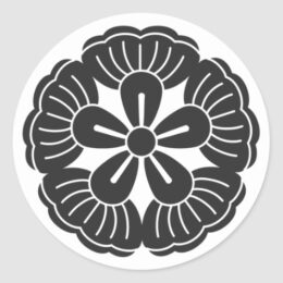 five Kudzu flowers for family crests sticker