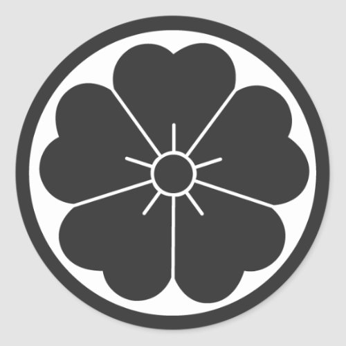 A circle inside Cherry blossom for Family crests Sticker