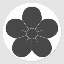 Plum Flower for family crests Sticker