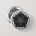 Family Crests Gokata Hanabishi Flowers button