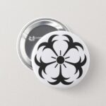 [Family Crests] Crossed Anchor likes Cherry blossoms Flower pins