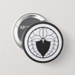 Family Crests Wisteria Flowers Round Pin Button