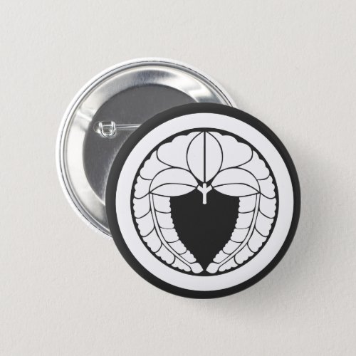 Family Crests Wisteria Flowers Round Pin Button