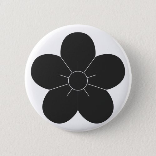 Family Crests Plum Flowers Pinback Button