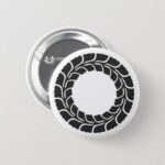 Family Crests Rounded Wisteria Flowers Pins