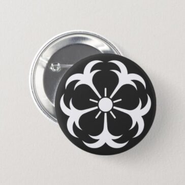 [Family Crests] Crossed Anchor likes Cherry blossoms Flower Button