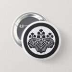Family Crests Paulownia Flowers Buttons