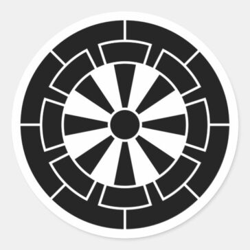 Genji carriage wheel as Japanese family crests sticker