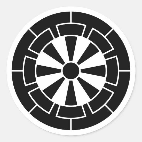 Genji carriage wheel as Japanese family crests sticker