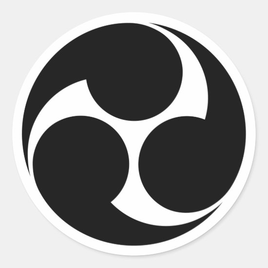 Left-rotating Mitsudomoe (three commas ) as Family crests sticker