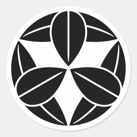 Nine bamboo leaves as Japanese Family Crests Sticker
