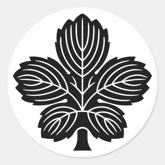 Oni Kaji leaf as Japanese family crest sticker