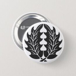 Hugged holly olive leaves for family crests pinback Button