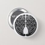 Hugged Japanese gingers for family crests Pinback Button