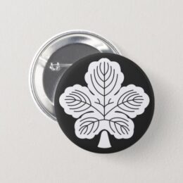 Kaji leaf for kamon Round Button