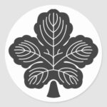 Kaji leaf for family crests Sticker