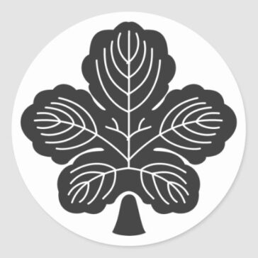 Kaji leaf for family crests Sticker