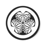 [Family Crests] Plants 家紋 徳川家 丸形シール・ステッカー