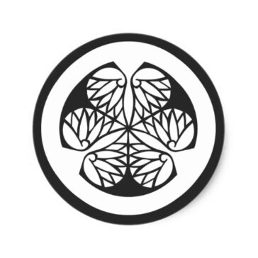 [Family Crests] Plants 家紋 徳川家 丸形シール・ステッカー