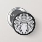Front facing radish for family crests Pinback Button