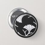 Ginkgo and branches were designed like a circle for family crests Pinback Button