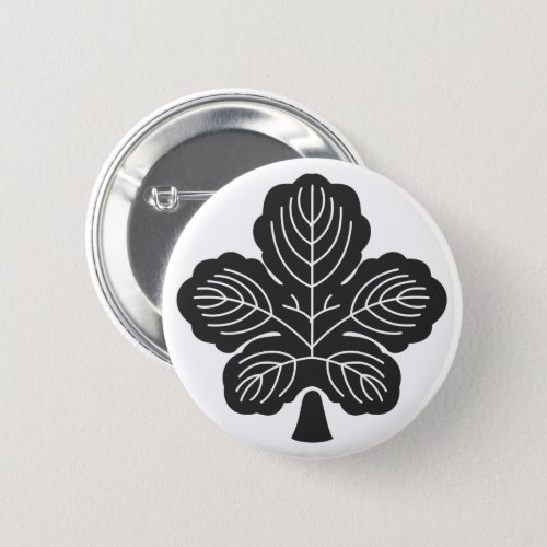 Kaji leaf for family crests Pinback Button