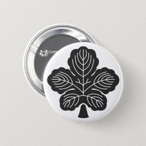 family_crests_plants_pinback_button-kaji-leaf Kaji leaf for family crests Pinback Button