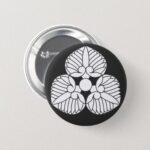 3 hollyhocks end alignment for Kamon pinback Button