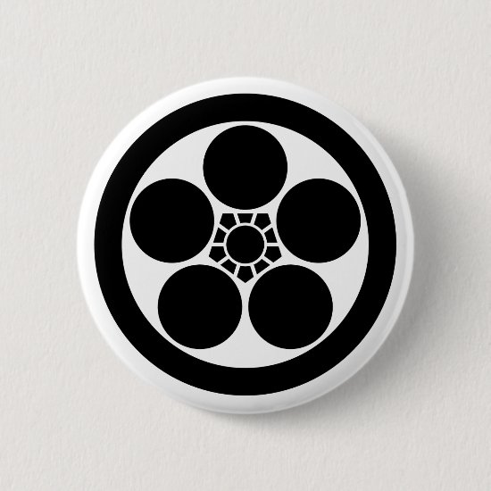 Plum blossom (Umebachi) with circle as family crests button