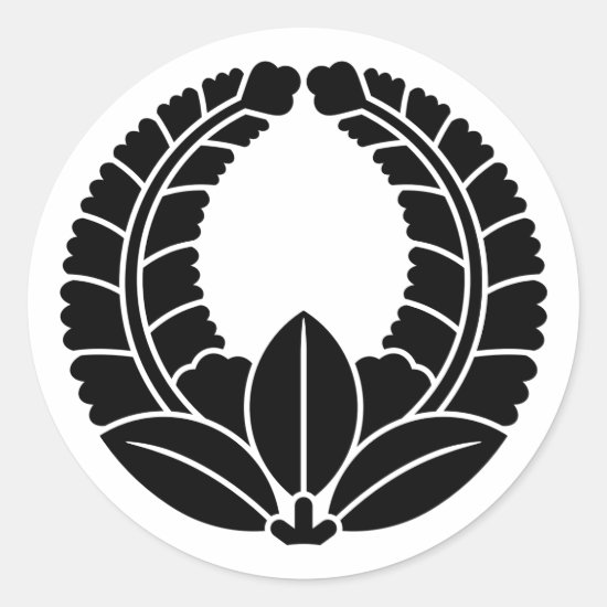 Rising wisteria as Japanese family crest sticker