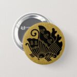 Swallowtail butterfly for family crests Button