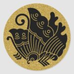 Swallowtail butterfly for Family crests Classic Round Sticker