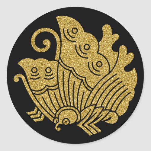 family_crests_swallowtail_butterfly_sticker Swallowtail butterfly for Kamon Sticker